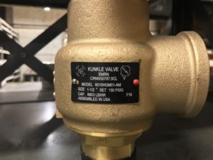 plate mounted on side of kunkle valve